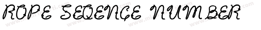 rope seqence number字体转换